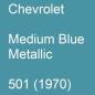 Preview: Chevrolet, Medium Blue Metallic, 501 (1970).